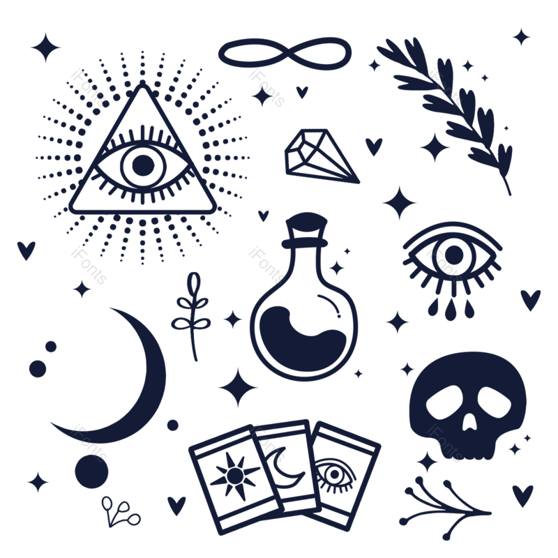简约图片,手绘元素,魔法PNG,免抠素材